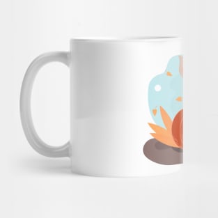 cute little bunny sitting in a pumpkin, Happy Halloween Mug